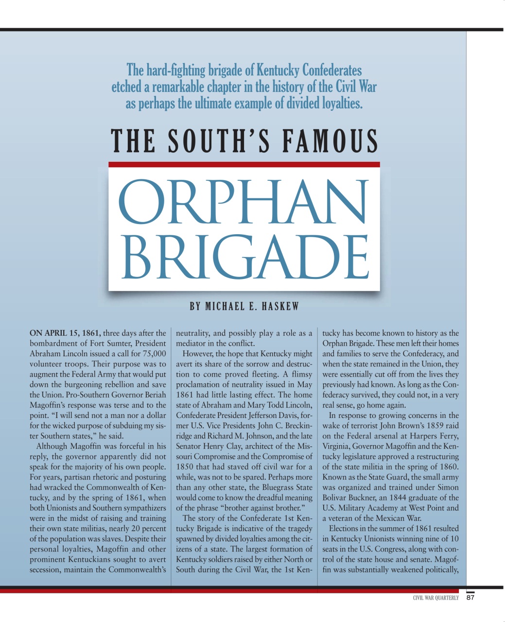 Civil War Quarterly Preview Pages