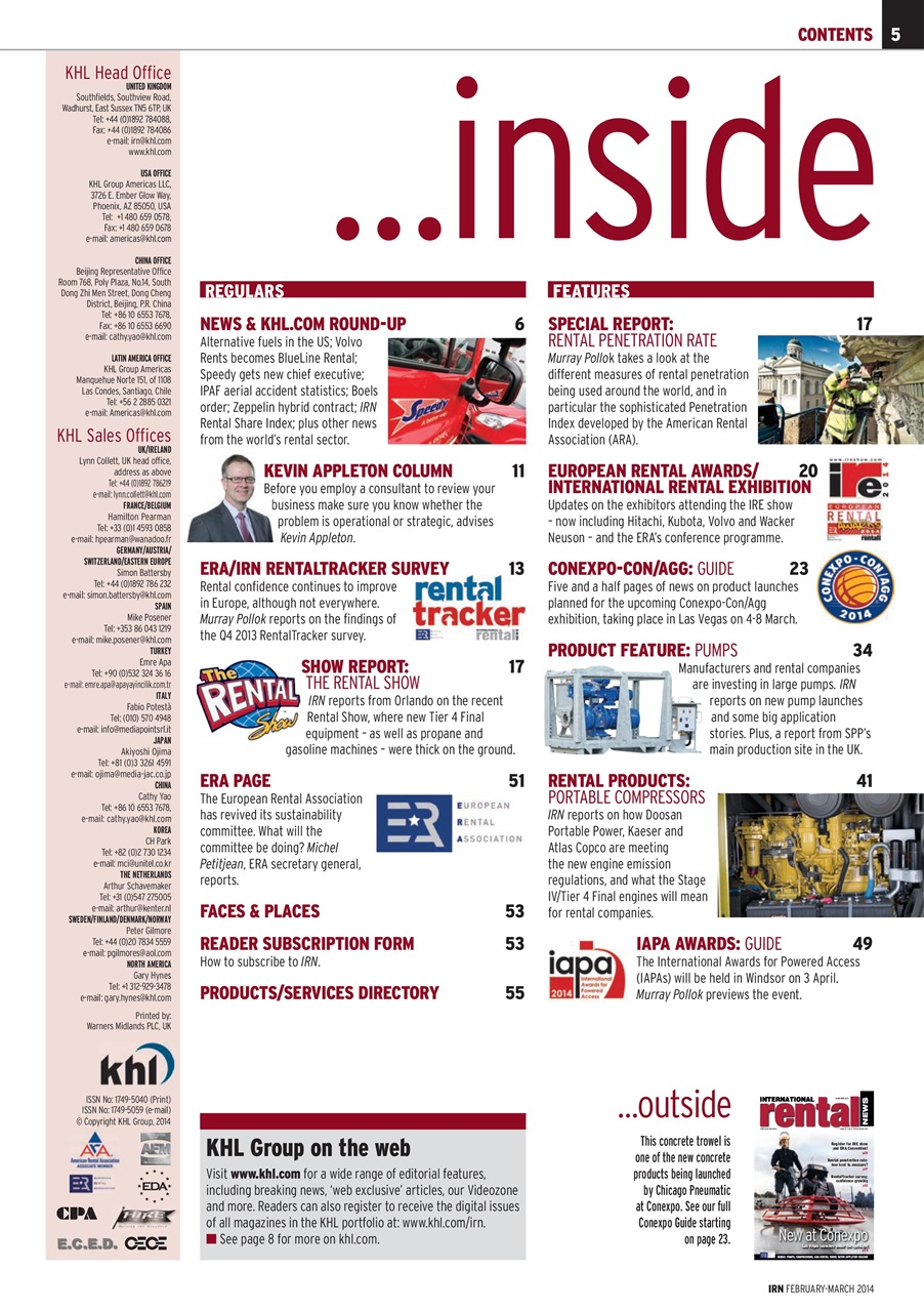 International Rental News Preview Pages