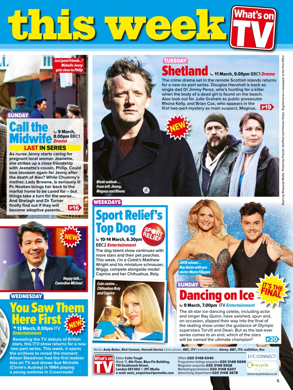What's on TV Preview Pages