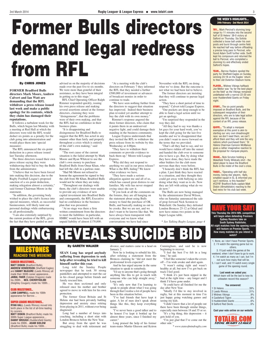 League Express Preview Pages