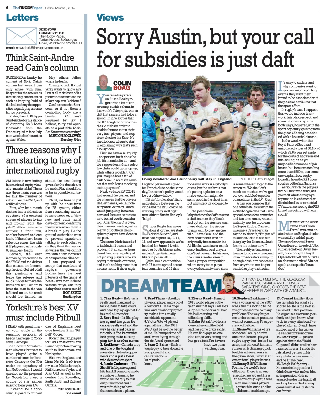 The Rugby Paper Preview Pages