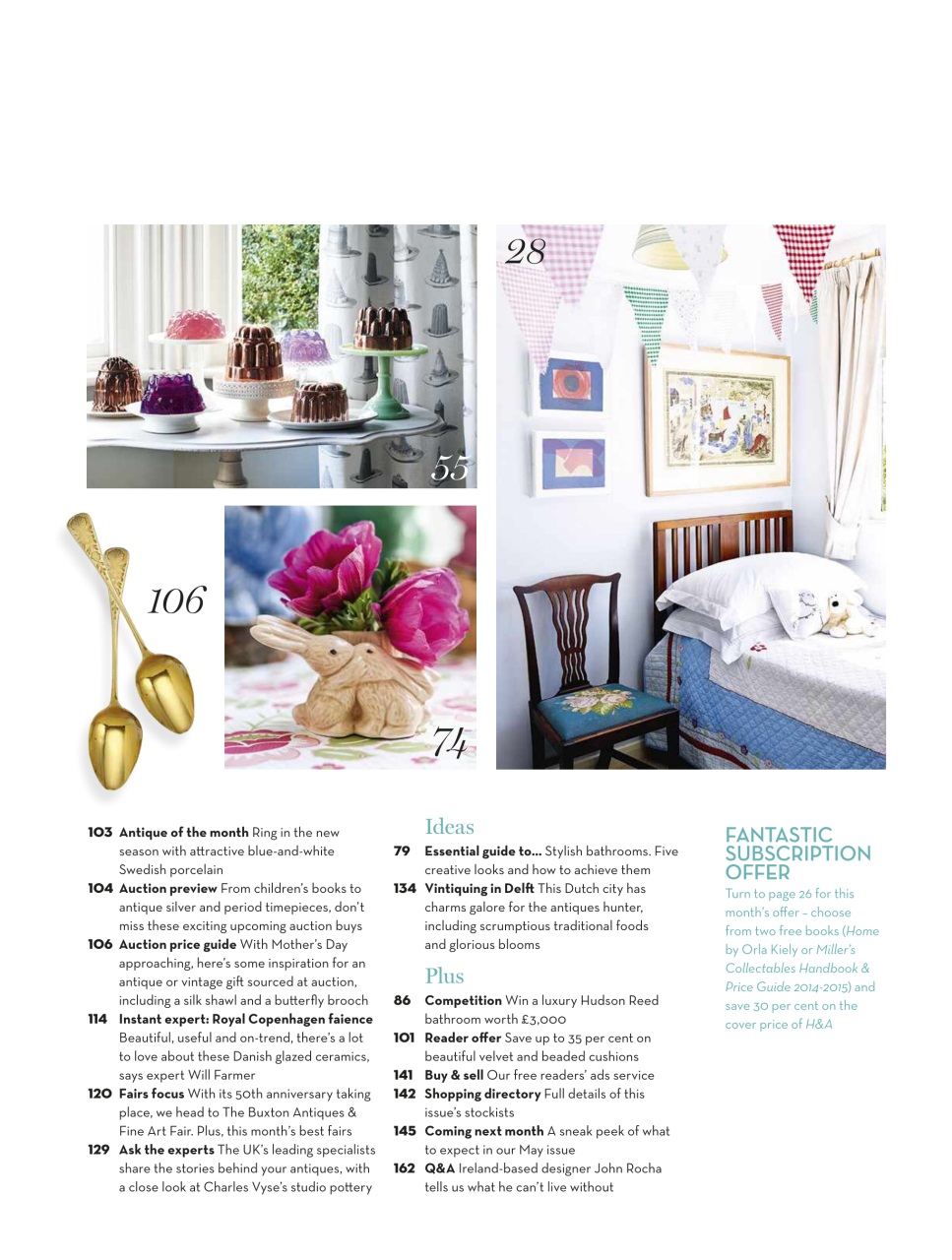 Homes & Antiques Magazine Preview Pages