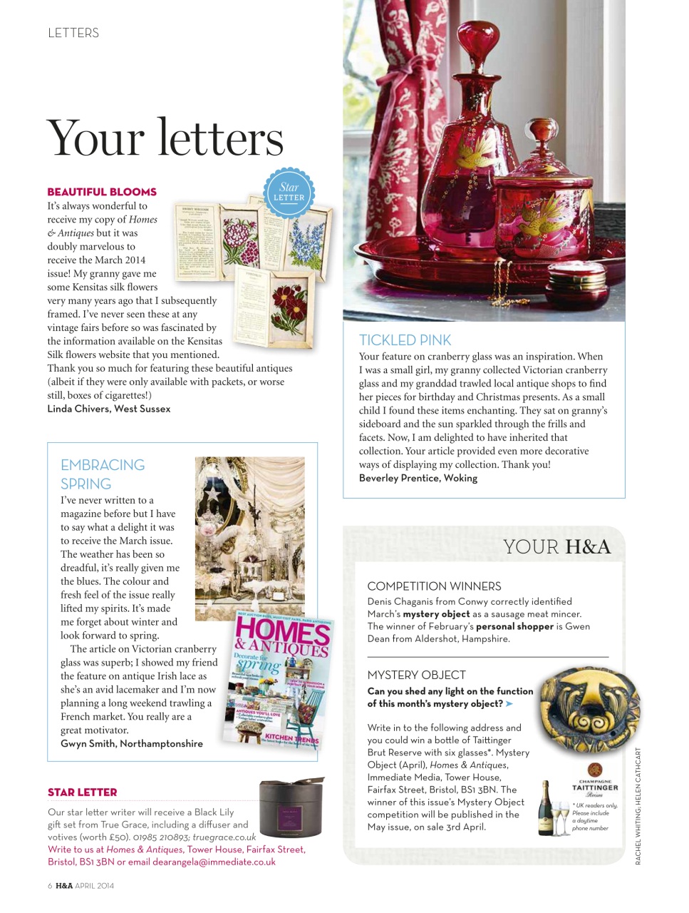 Homes & Antiques Magazine Preview Pages