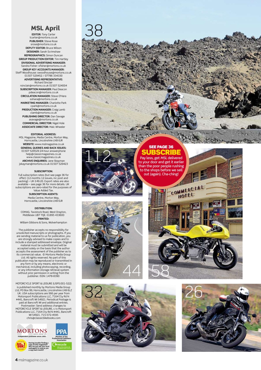 Motorcycle Sport & Leisure Preview Pages
