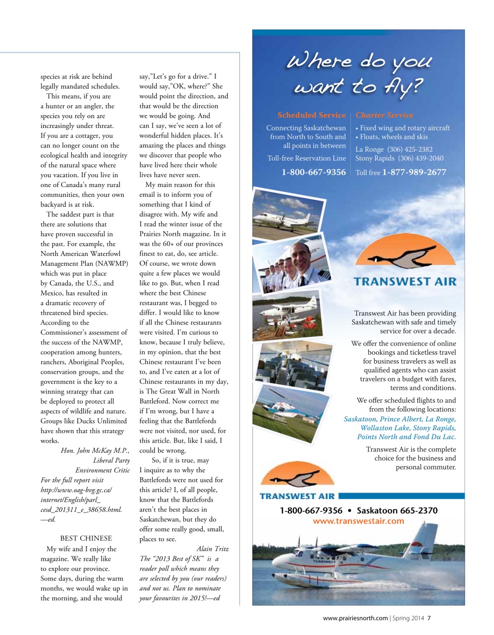 Prairies North Magazine Preview Pages