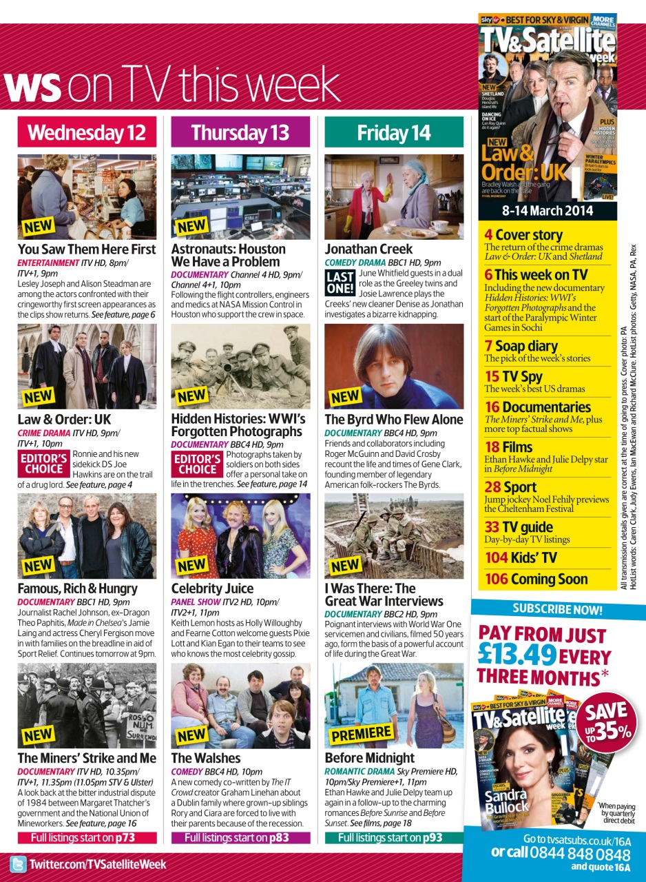 TV & Satellite Week Preview Pages