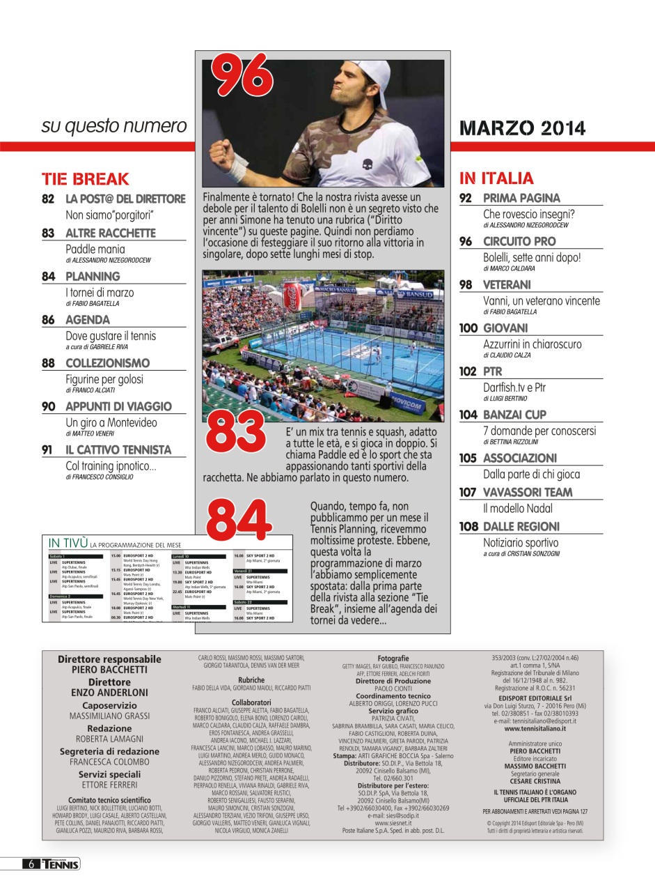 Il Tennis Italiano Preview Pages