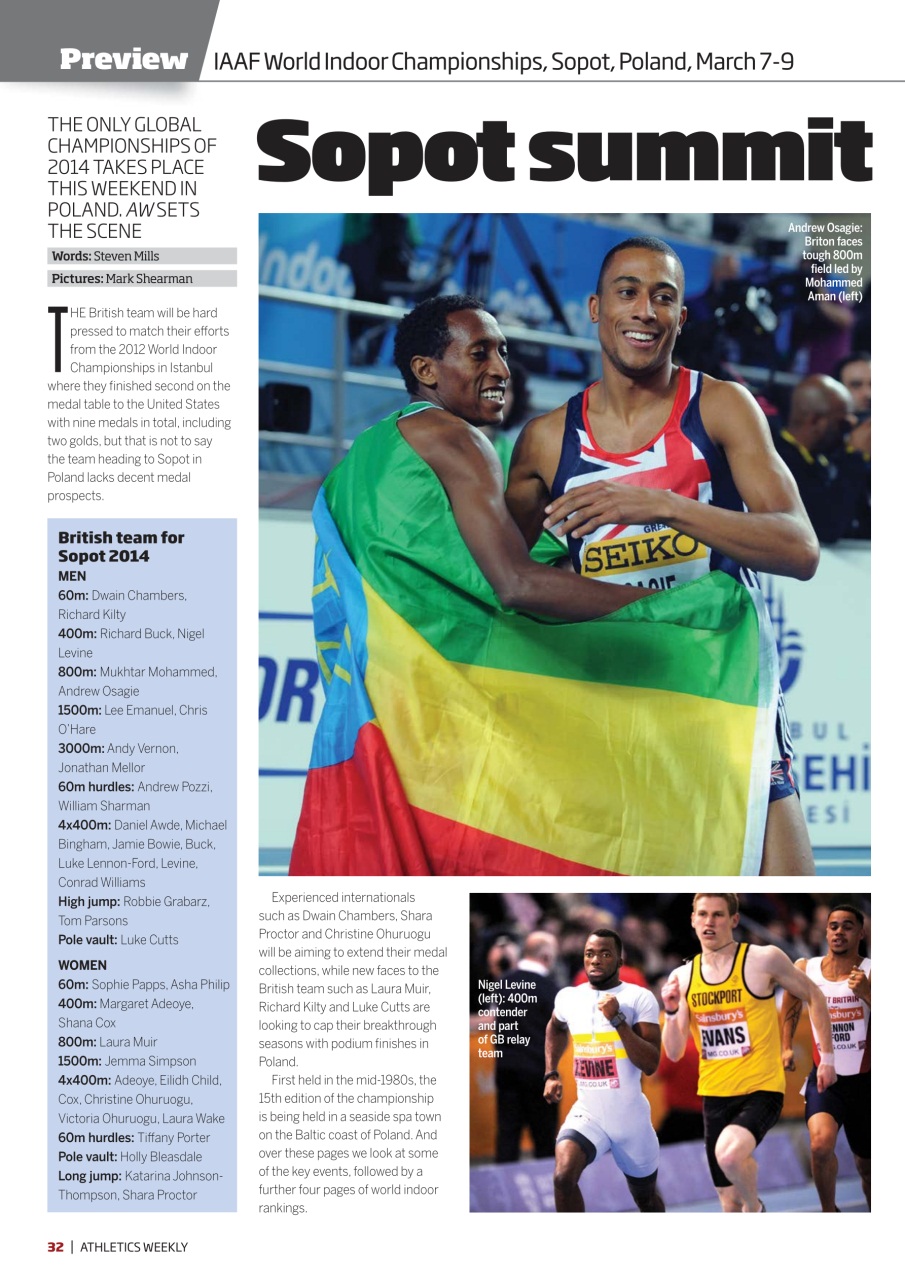 AW – Athletics Weekly Magazine Preview Pages
