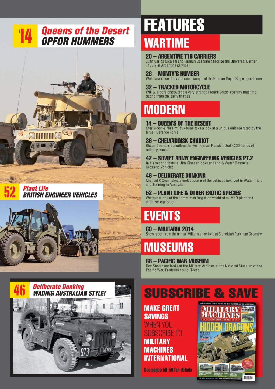 Military Machines International Preview Pages