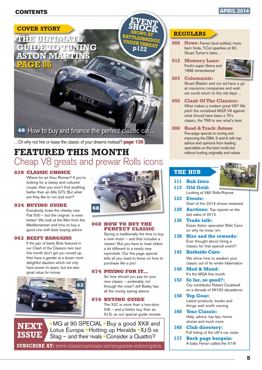 Classic Motoring Preview Pages