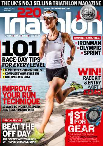 220 Triathlon Magazine issue April 2014