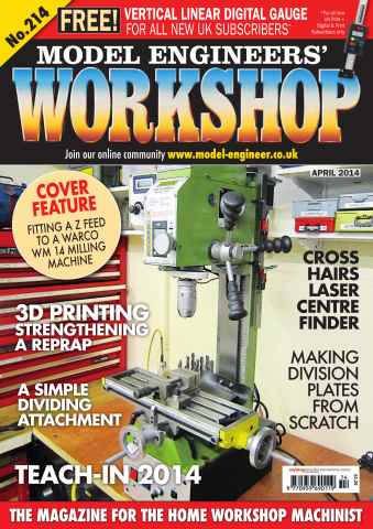Model Engineer & Workshop Magazine issue April 2014