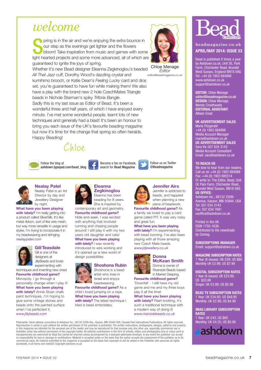 Bead & Jewellery Magazine Preview Pages