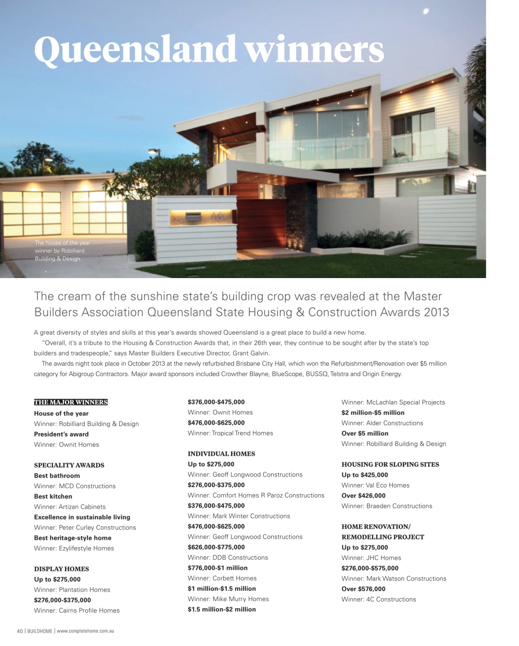 Build Home Preview Pages