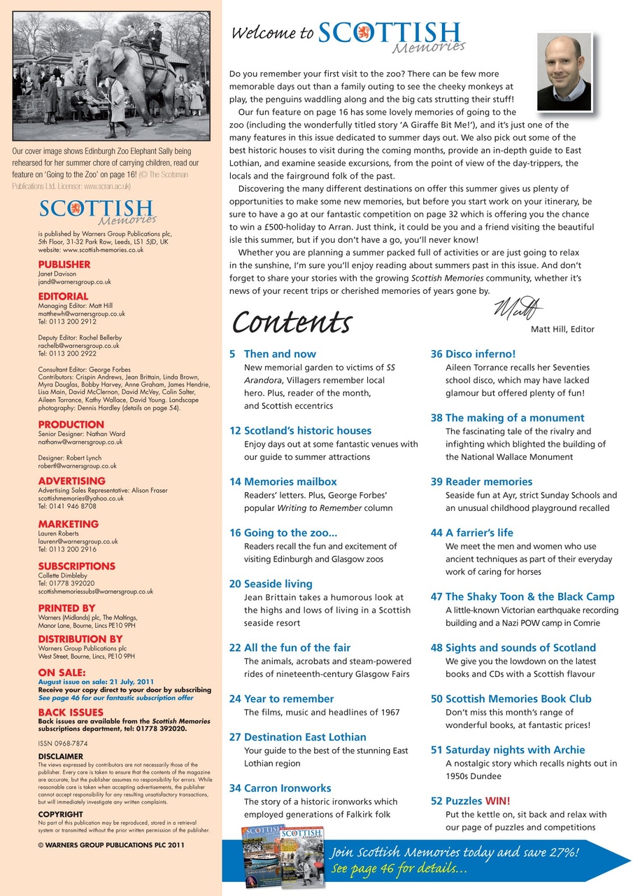 Scottish Memories Preview Pages