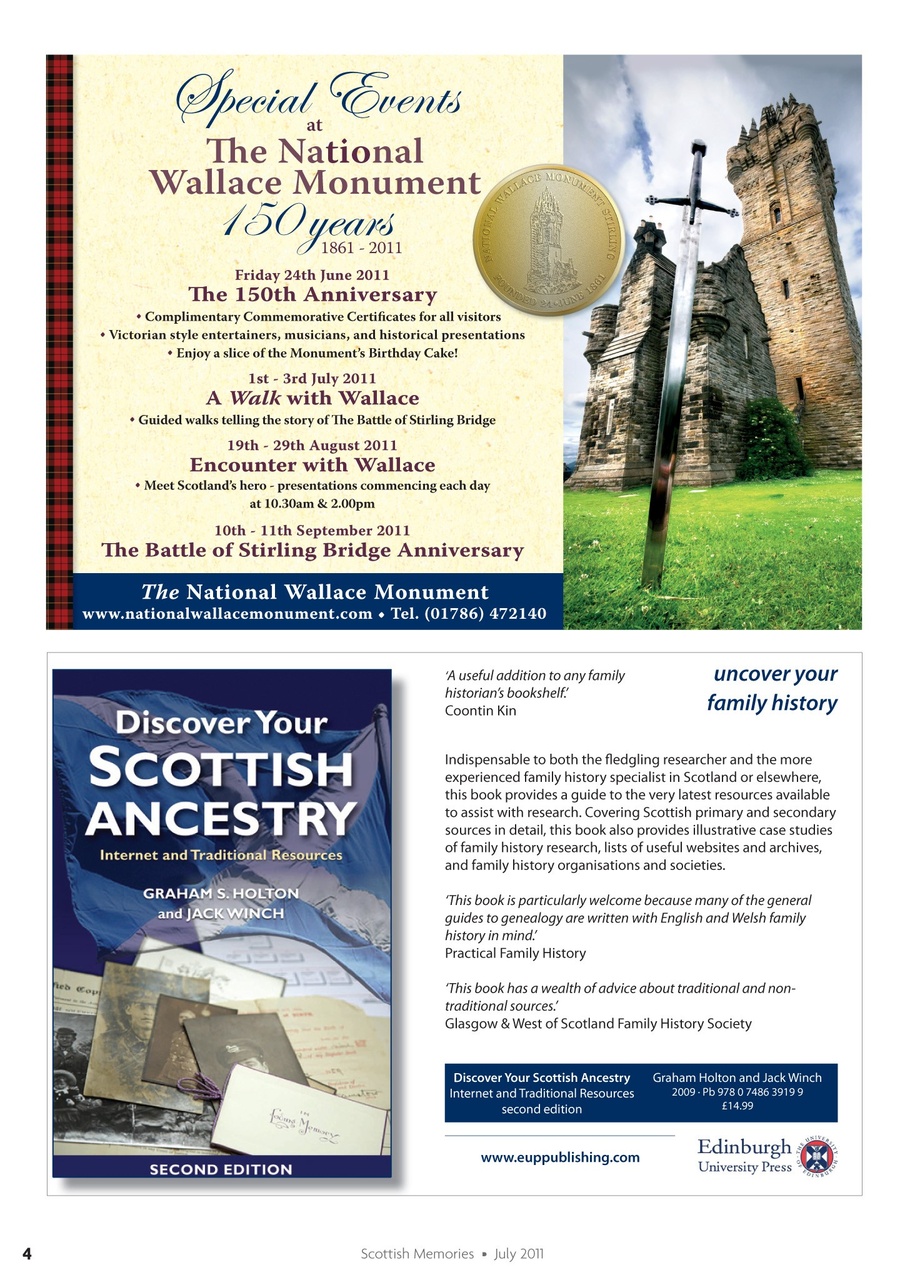 Scottish Memories Preview Pages