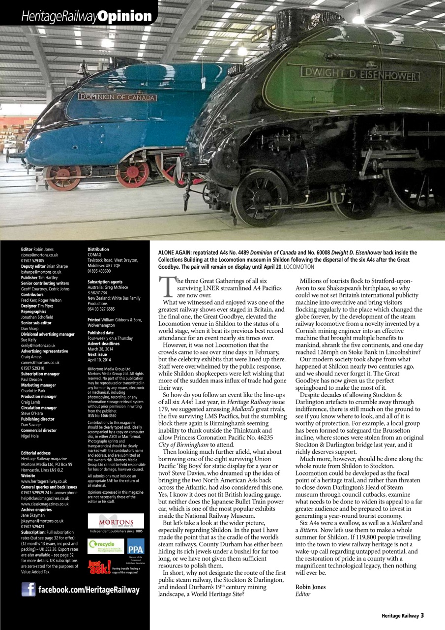 Heritage Railway Preview Pages