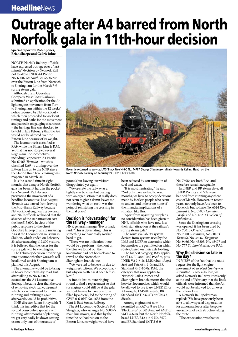 Heritage Railway Preview Pages