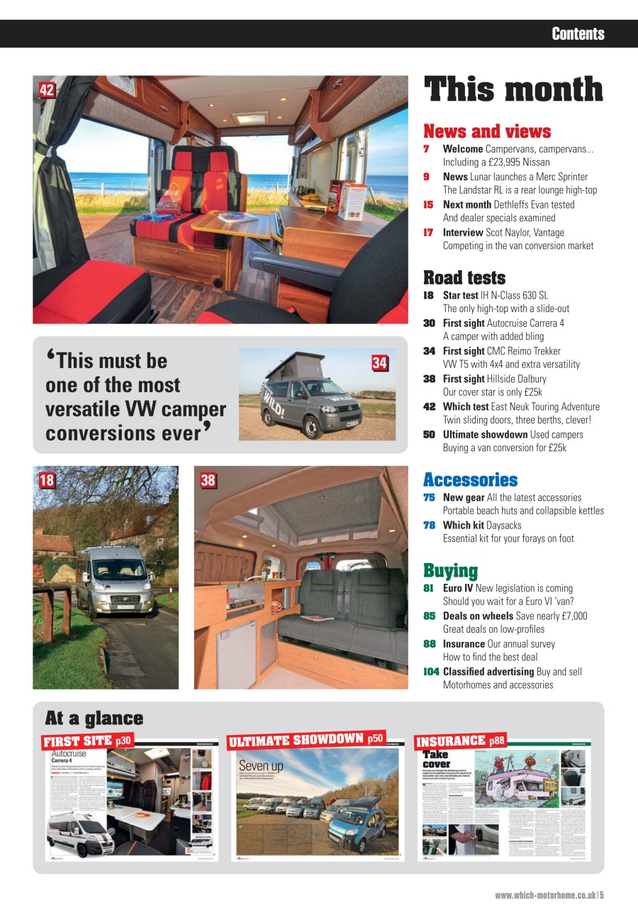 What Motorhome magazine Preview Pages