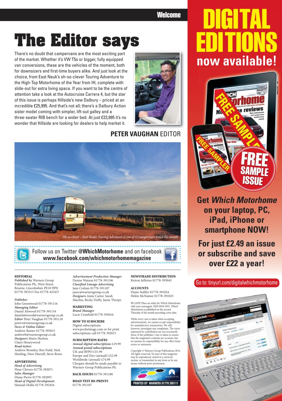 What Motorhome magazine Preview Pages