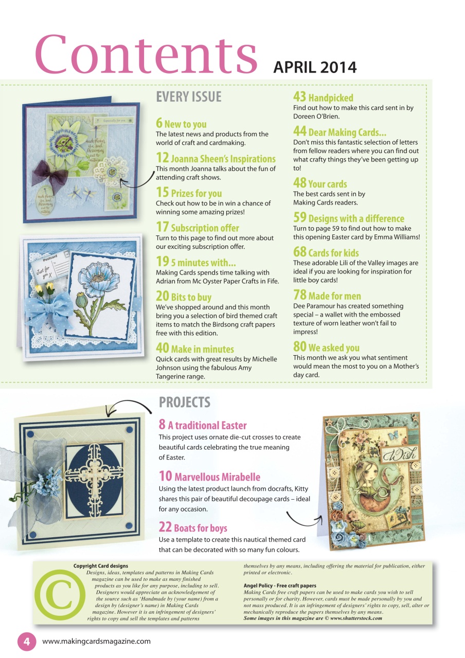 Making Cards & Papercraft Preview Pages