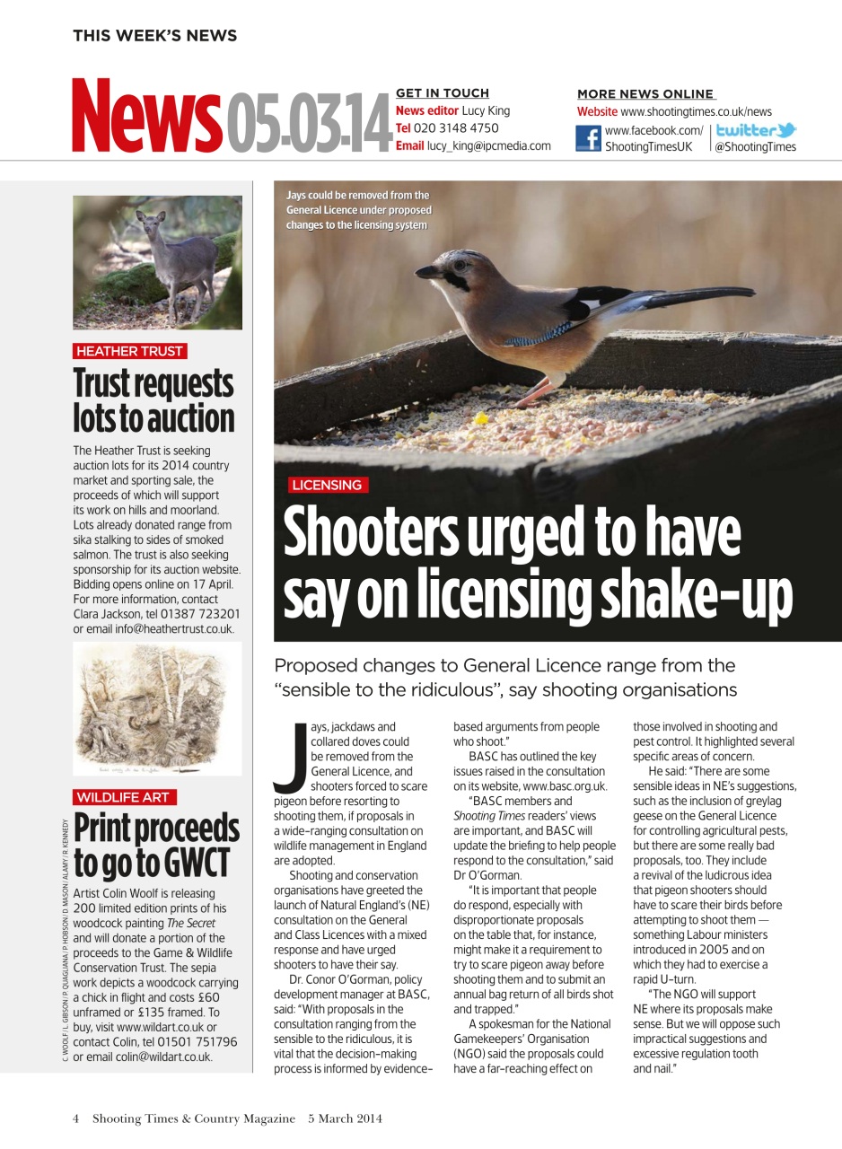 Shooting Times & Country Preview Pages