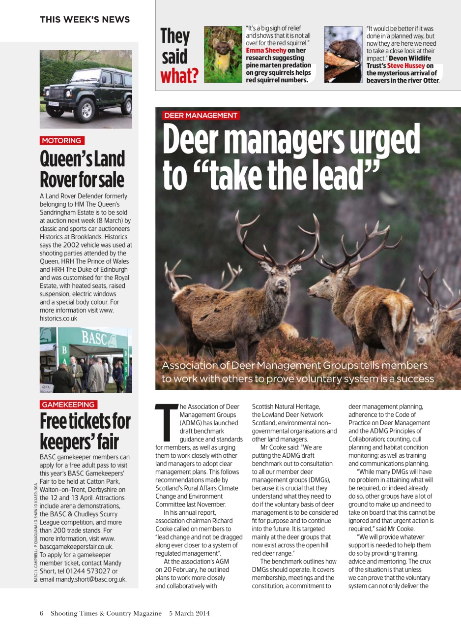 Shooting Times & Country Preview Pages