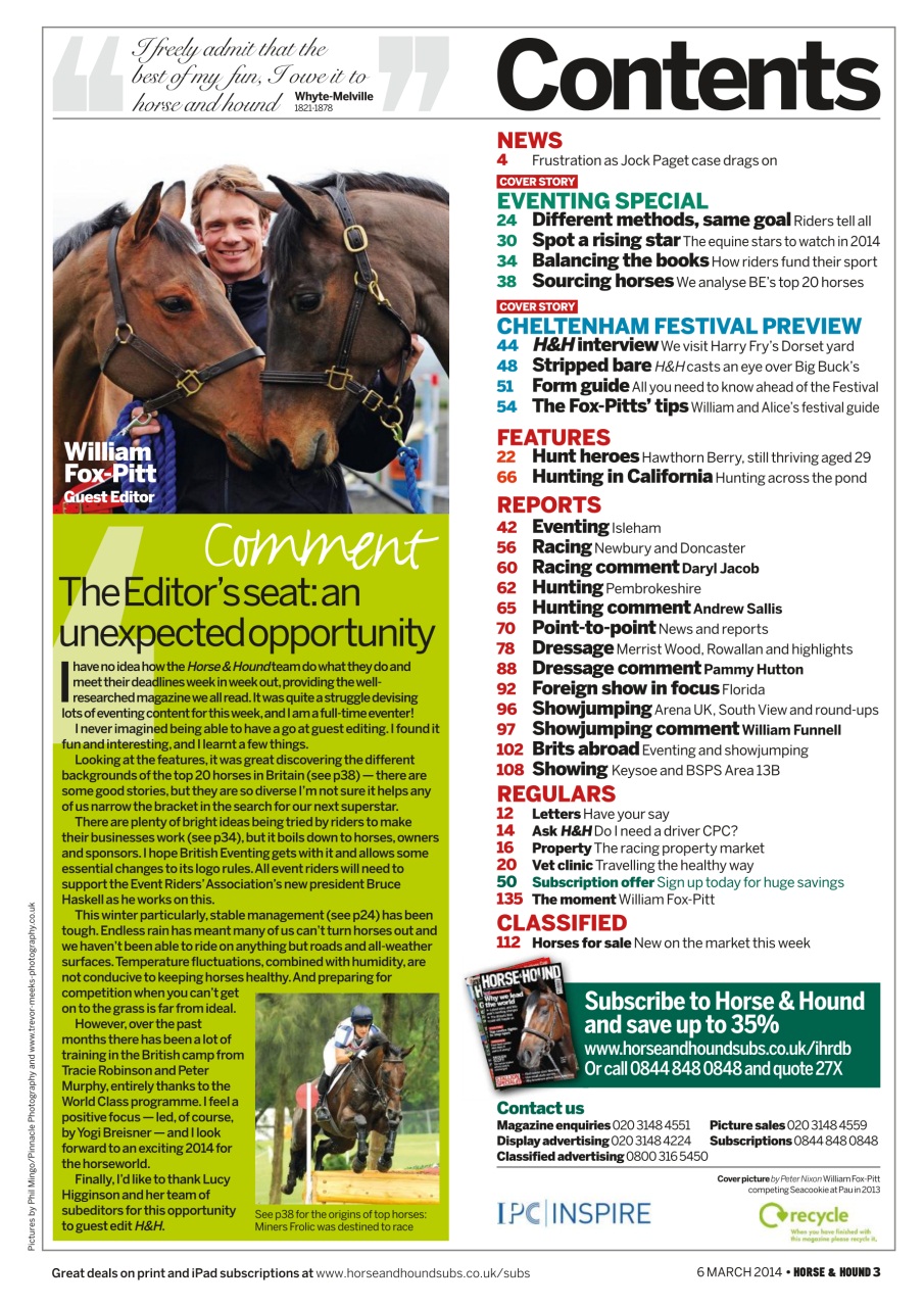 Horse & Hound Preview Pages