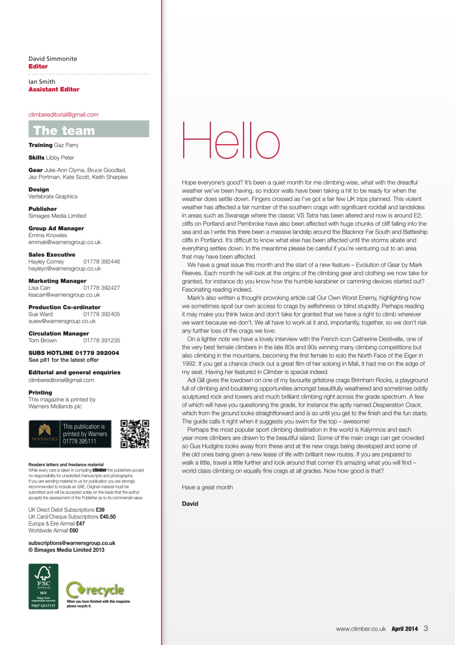 Climber Preview Pages