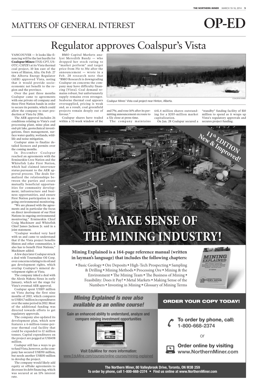 The Northern Miner Preview Pages