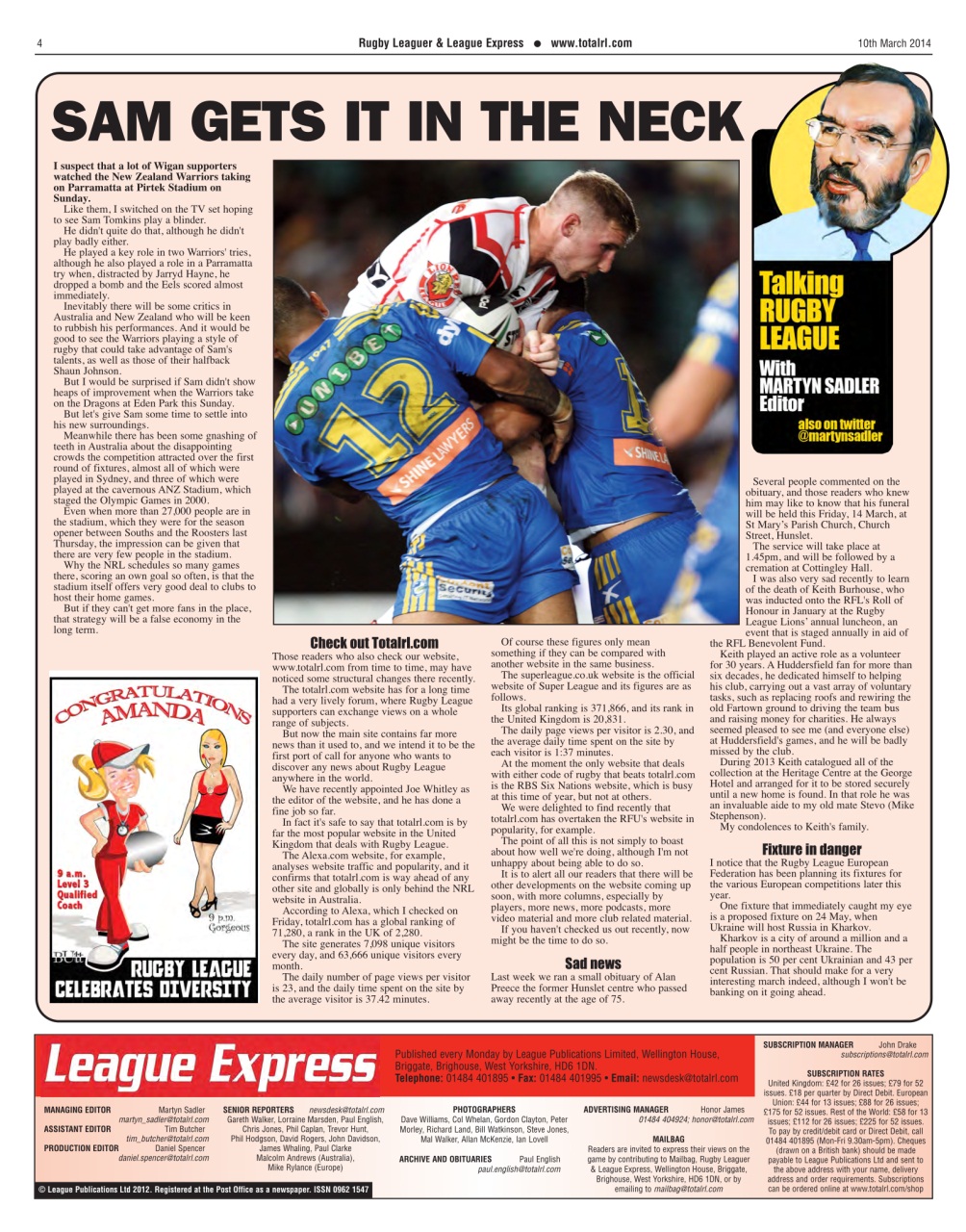 League Express Preview Pages