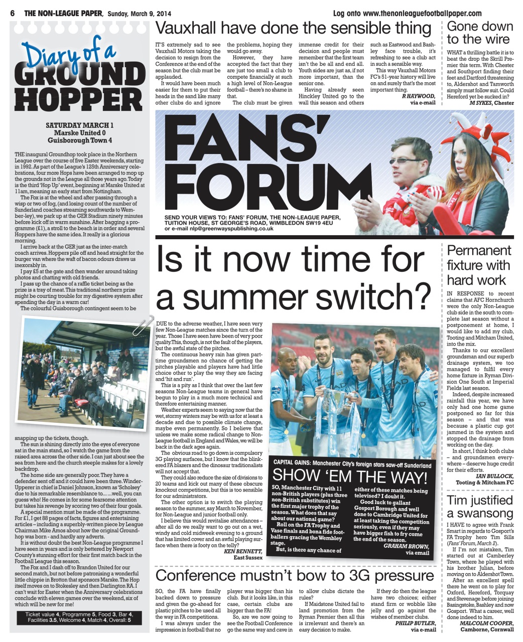 The Non-League Football Paper Preview Pages
