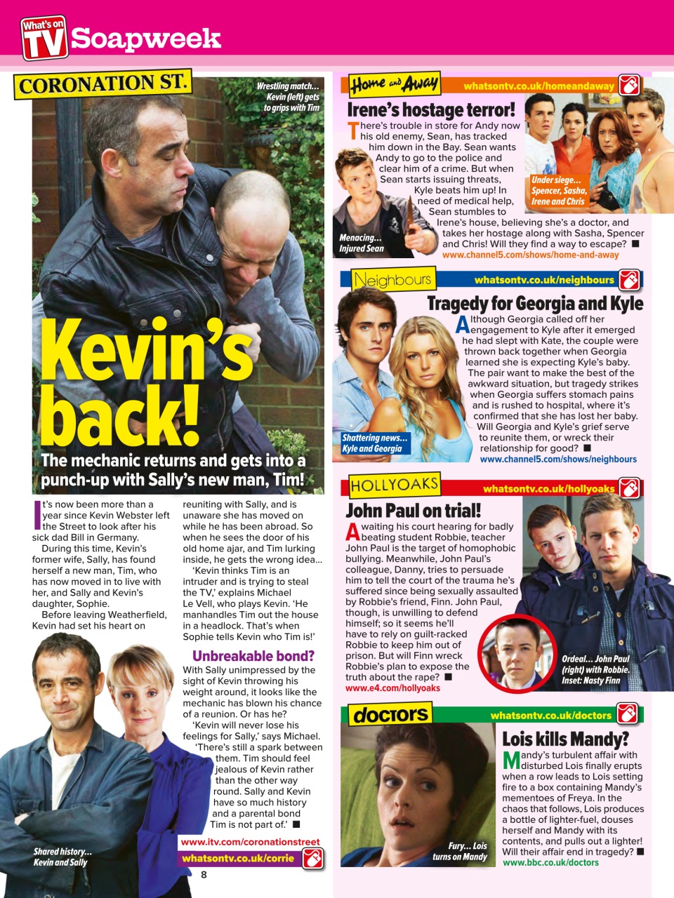What's on TV Preview Pages