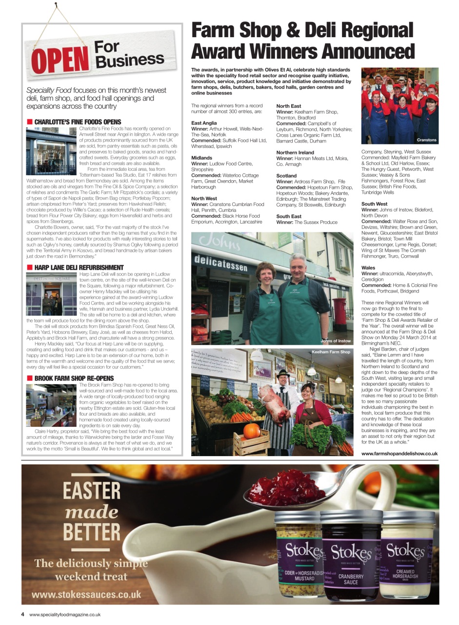 Speciality Food Preview Pages