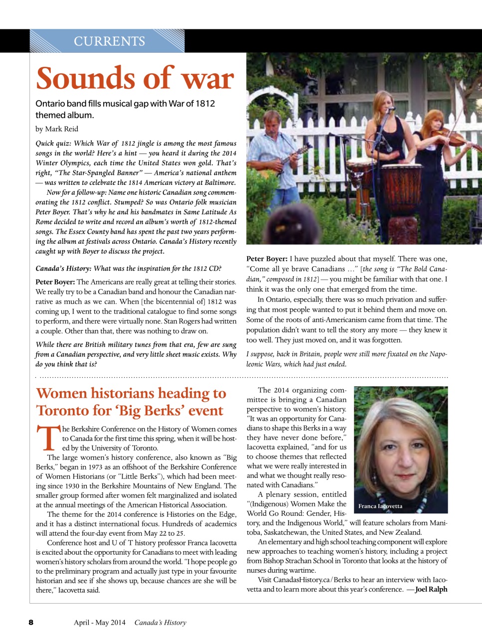 Canada's History Preview Pages