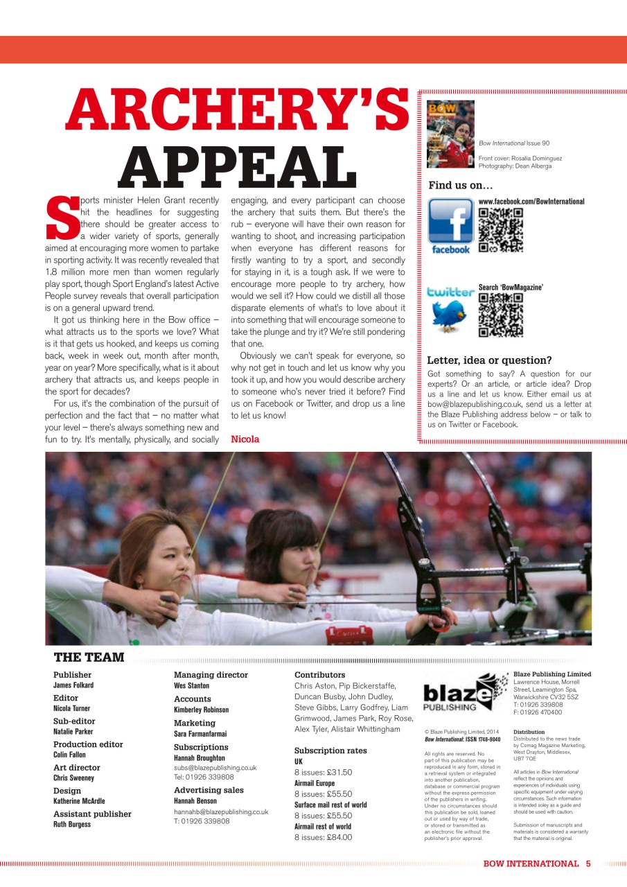 Bow International Preview Pages