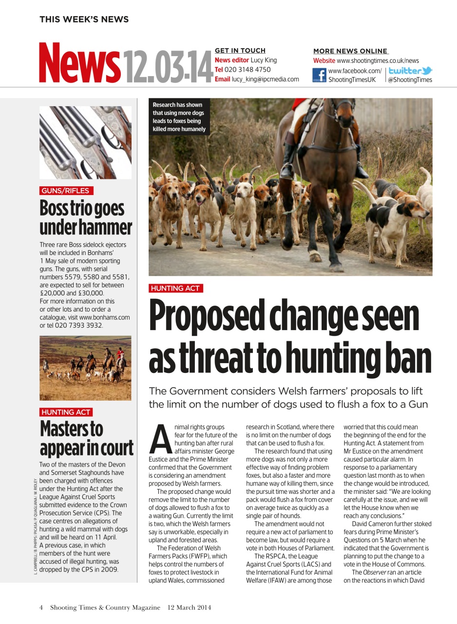Shooting Times & Country Preview Pages