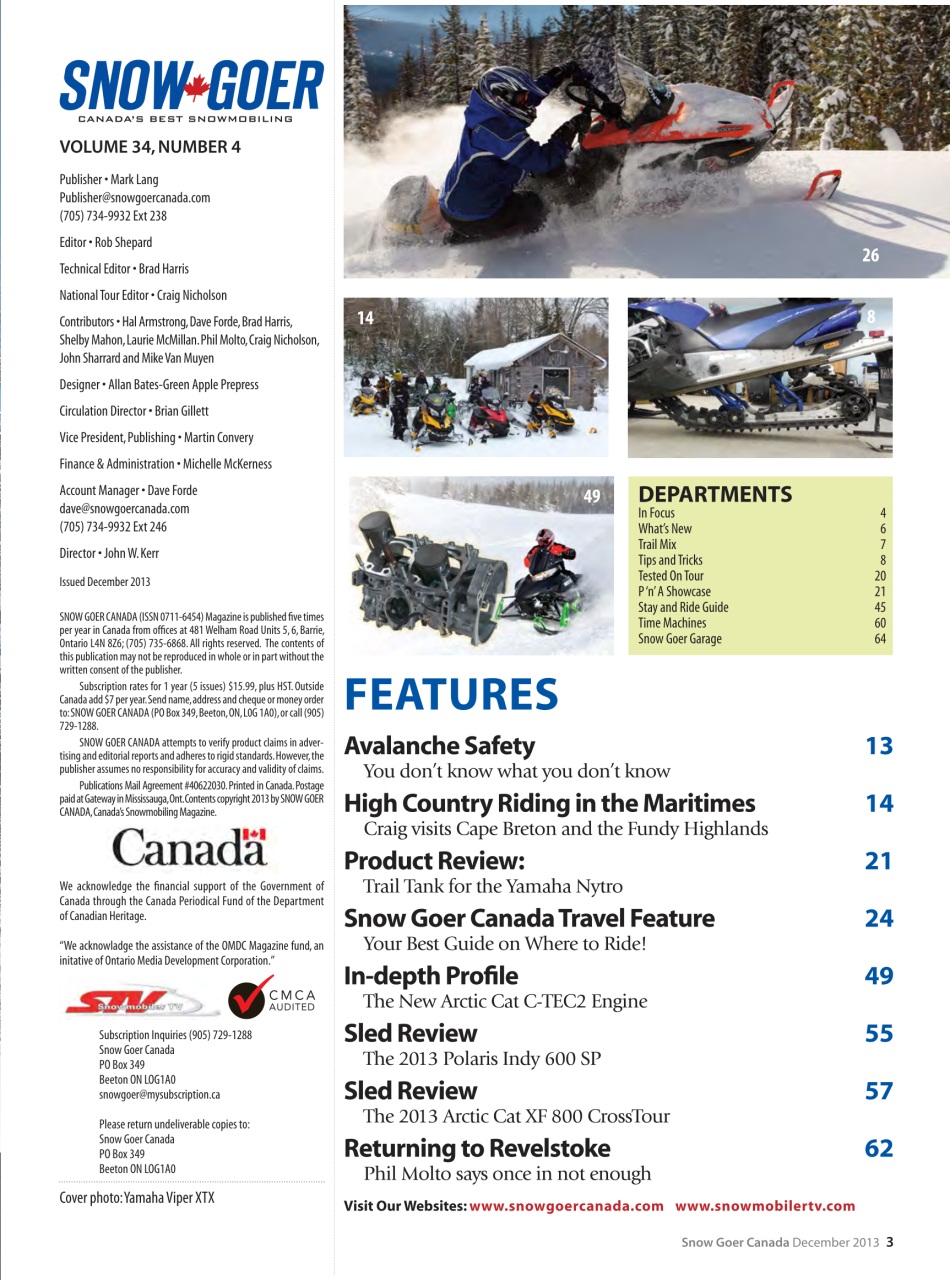 Snow Goer Canada Preview Pages