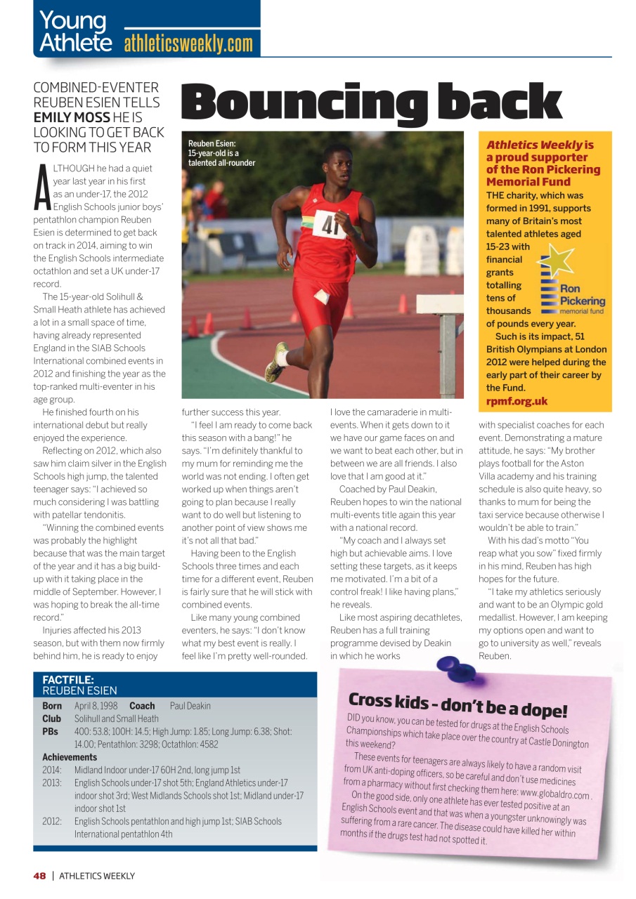 AW – Athletics Weekly Magazine Preview Pages