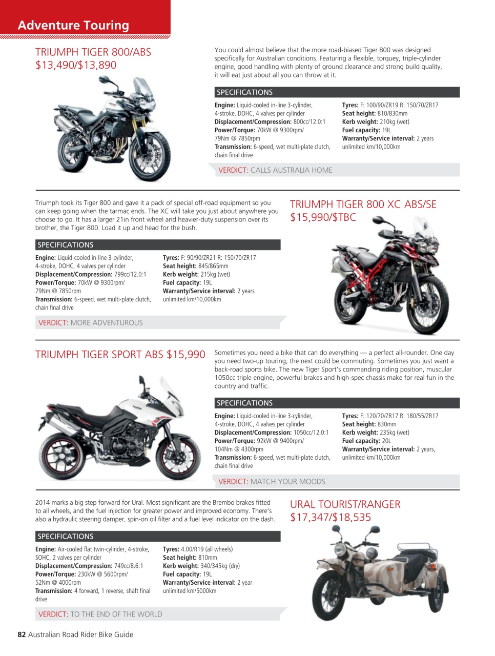 Australian Road Rider Preview Pages