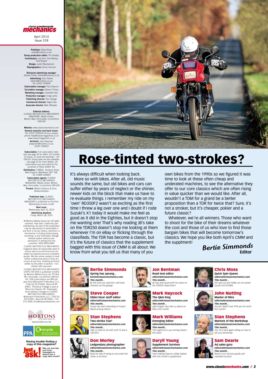 Classic Motorcycle Mechanics Preview Pages