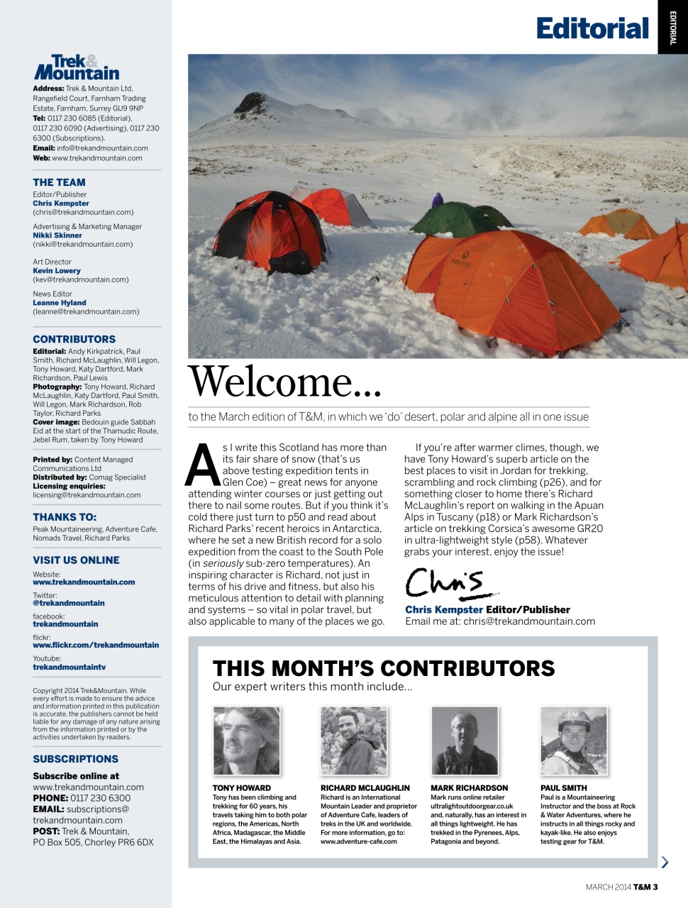 Trek & Mountain Magazine Preview Pages