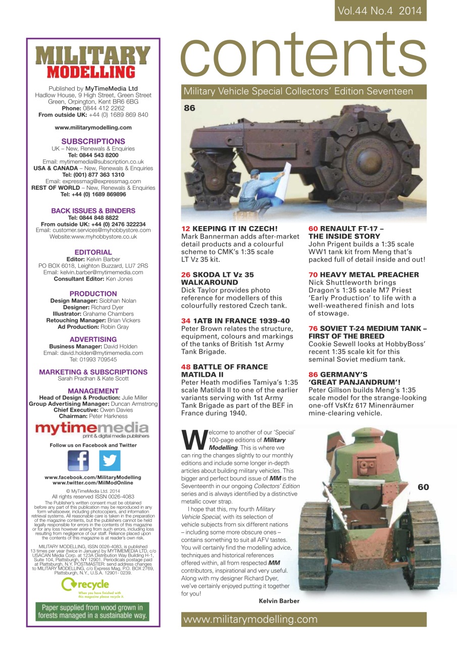 Military Modelling International Magazine Preview Pages