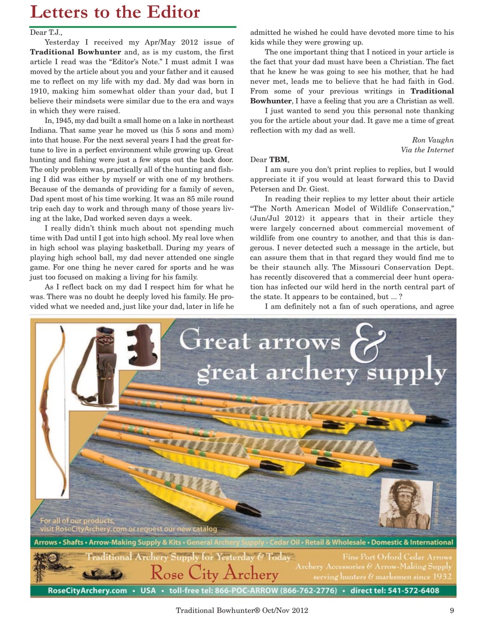 Traditional Bowhunter Magazine Preview Pages