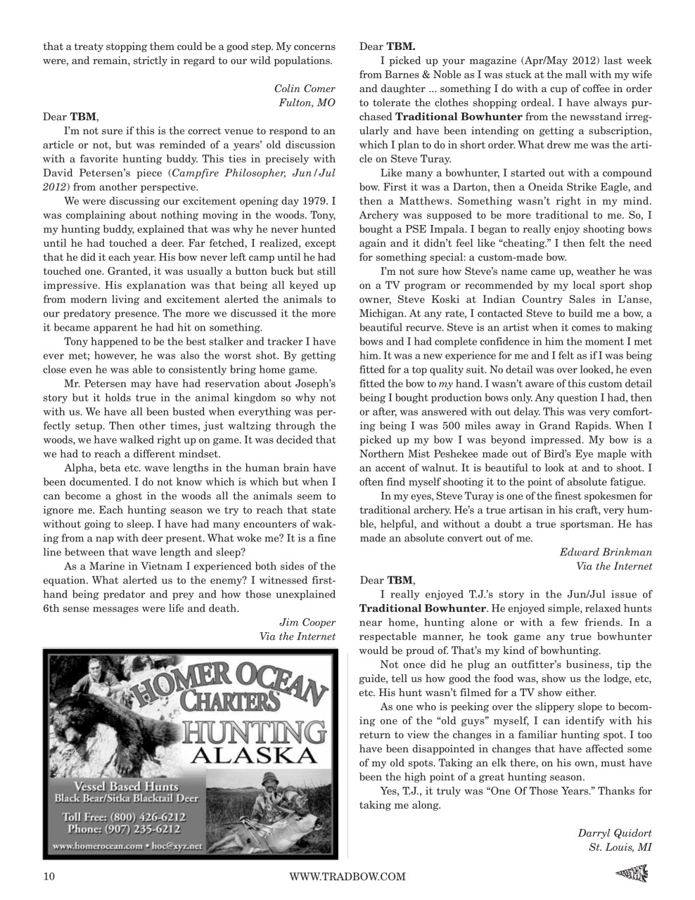 Traditional Bowhunter Magazine Preview Pages