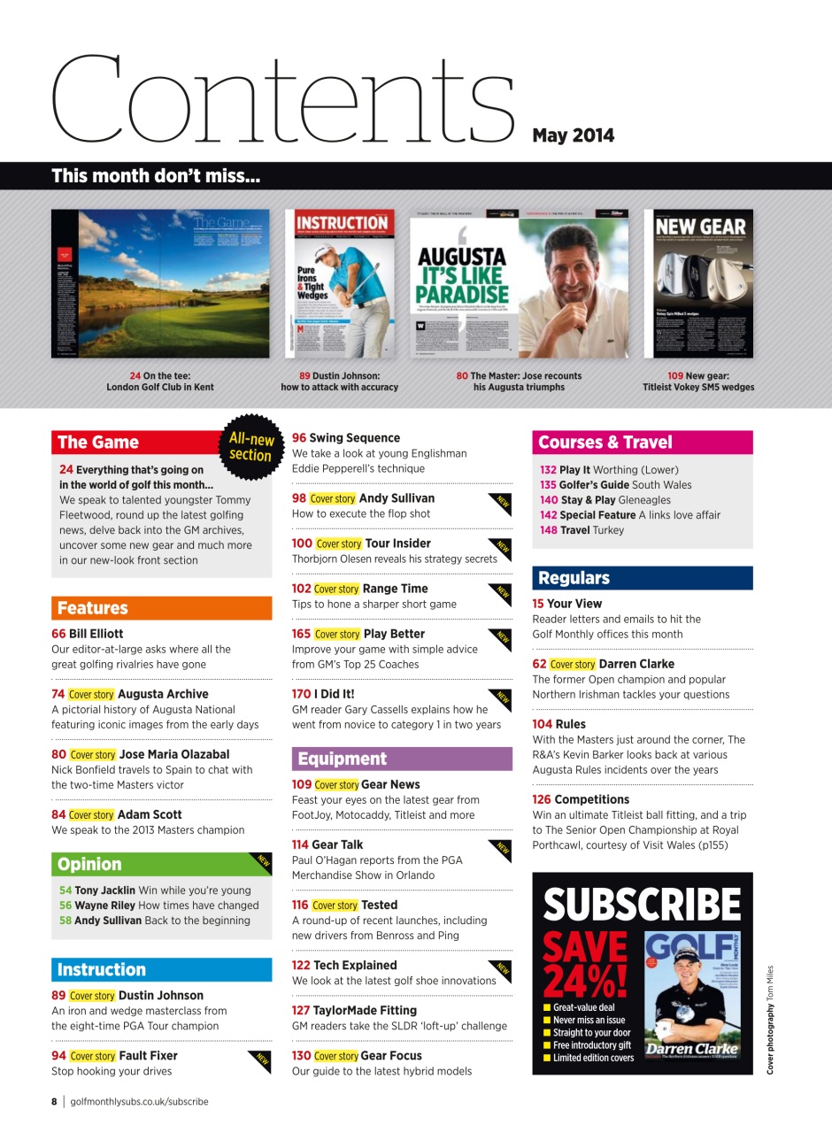 Golf Monthly Preview Pages