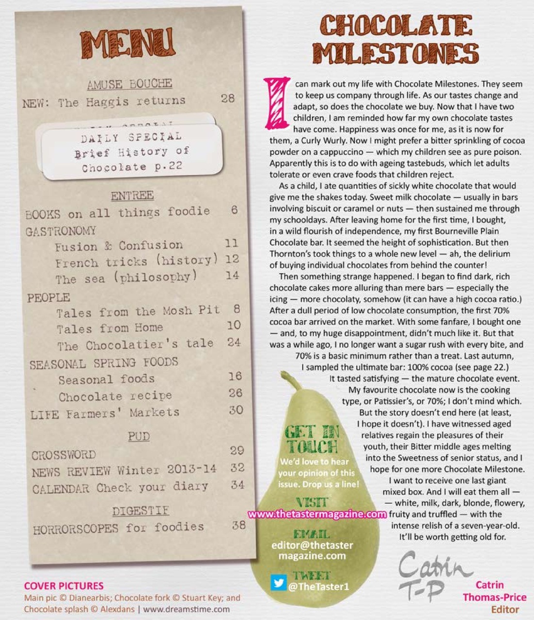 The Taster Magazine Preview Pages