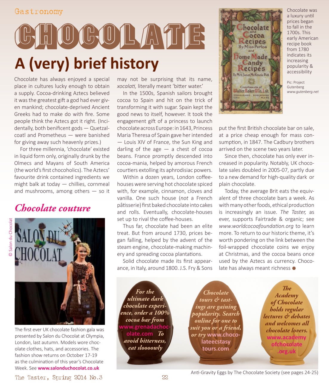 The Taster Magazine Preview Pages