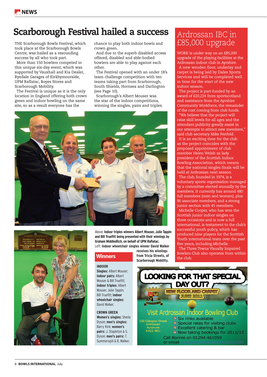 Bowls International Preview Pages