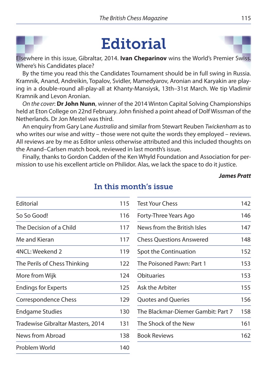 British Chess Magazine Preview Pages